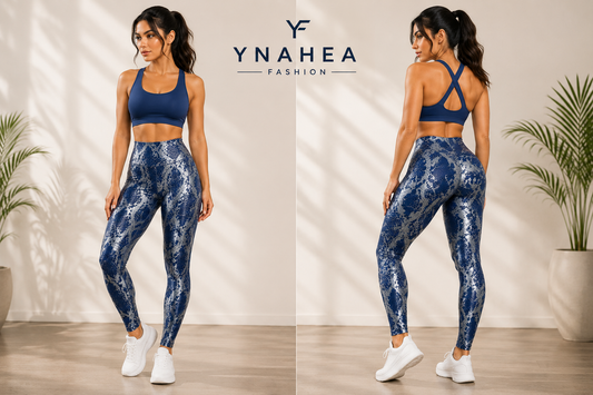 Skinny Stretch Foiled Yoga Pants for Active Wear