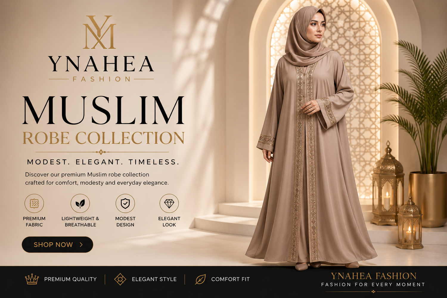 Woman's muslim longe robe
