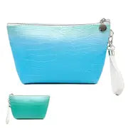 Crocodile Pattern PU Waterproof Makeup Bag with Zipper