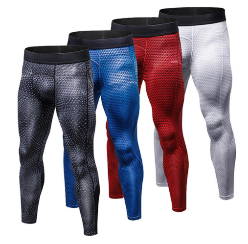 Men's 3D Printed Quick-Dry Fitness Running Pants