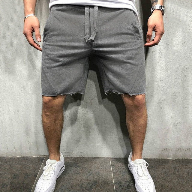 Men's Fitness Solid Color Running Shorts
