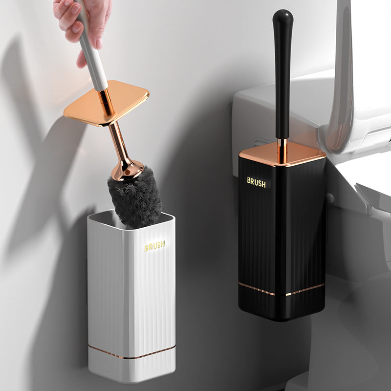 Toilet Brush Set with Silicone Holder for Cleaning