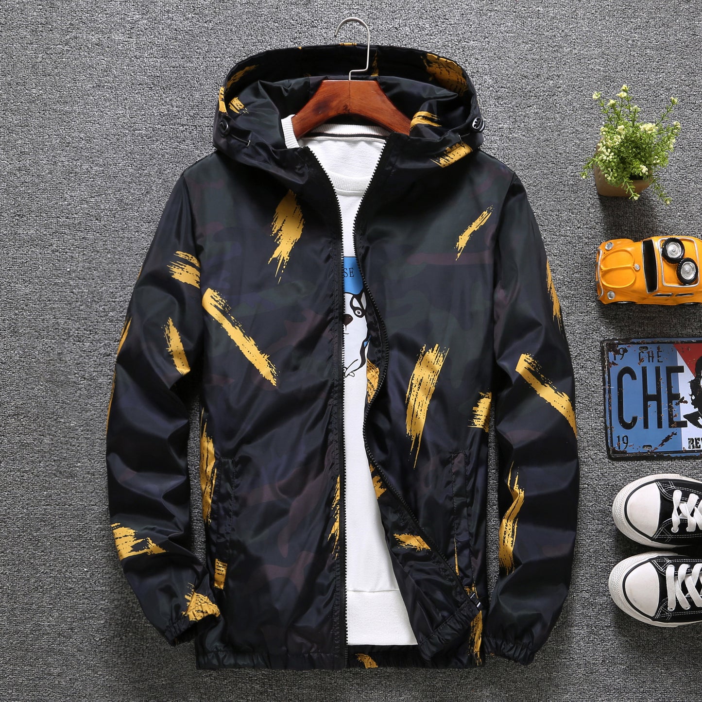 Men's Plus Size Camouflage Jacket - Spring/Fall Style
