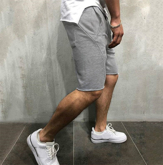 Men's Fitness Solid Color Running Shorts