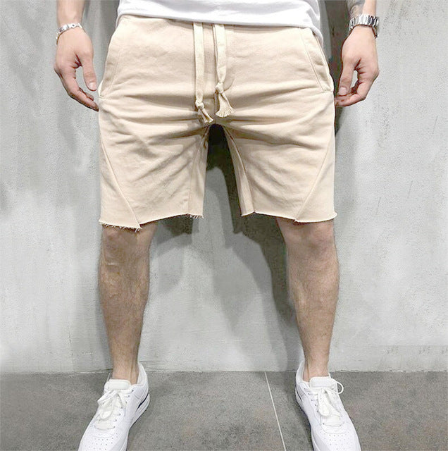 Men's Fitness Solid Color Running Shorts