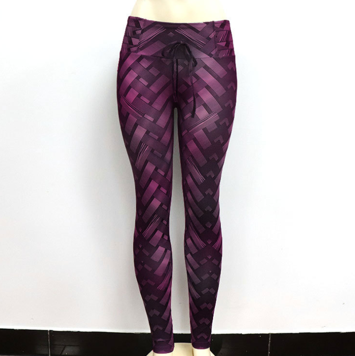 High Waist Printed Yoga Leggings with Stretch