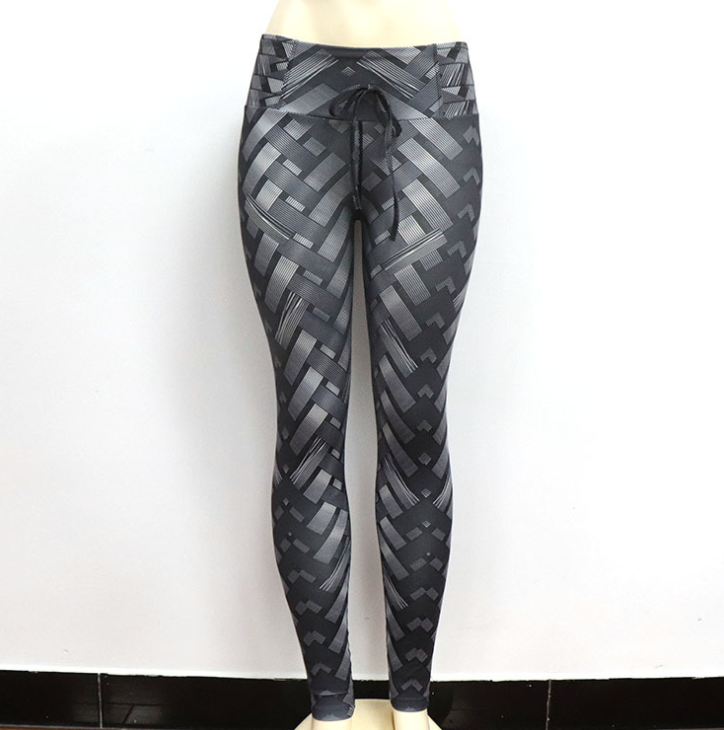 High Waist Printed Yoga Leggings with Stretch
