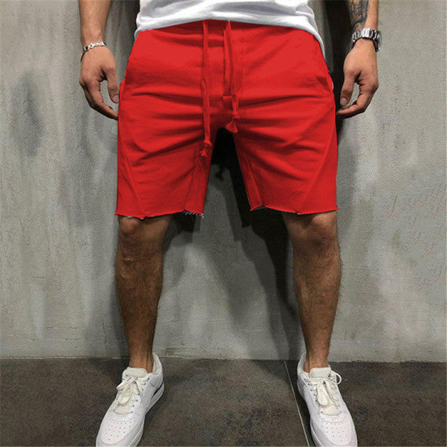 Men's Fitness Solid Color Running Shorts