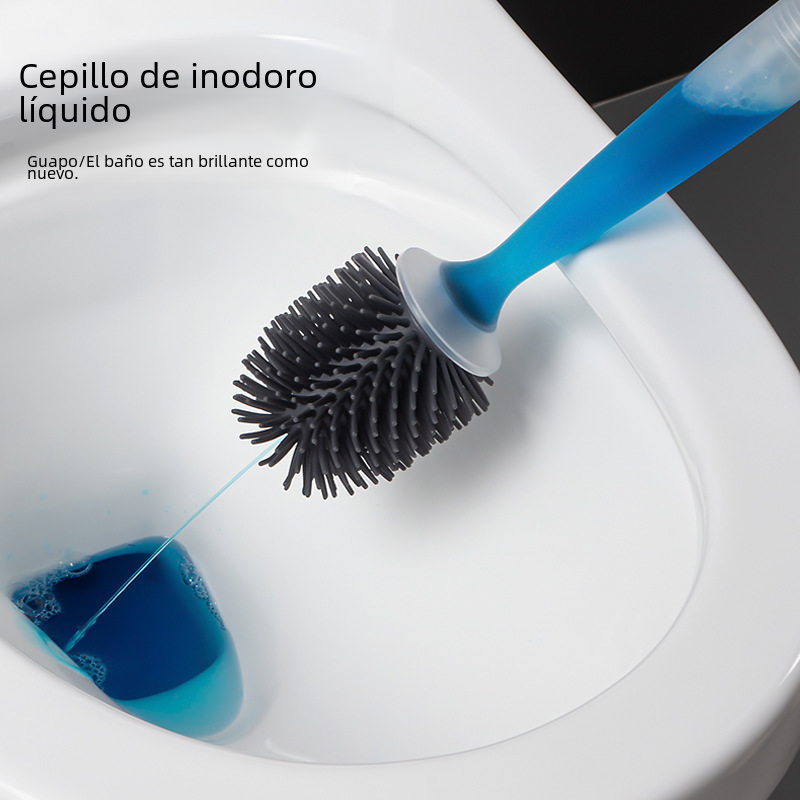 Long Handle Toilet Brush Set with Base and Soft Bristles
