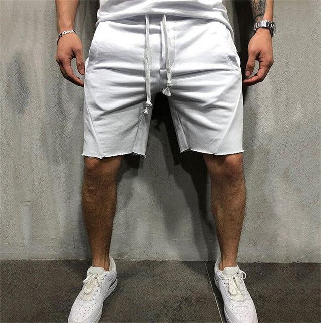 Men's Fitness Solid Color Running Shorts