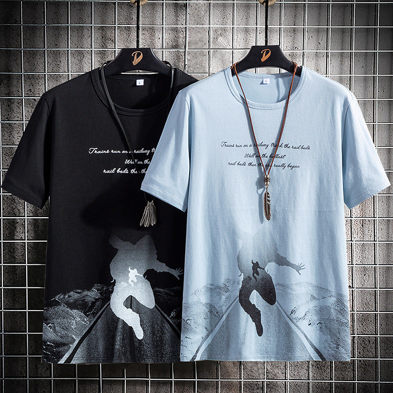 Men's Summer Short Sleeve Cotton T-Shirt (Casual Style)