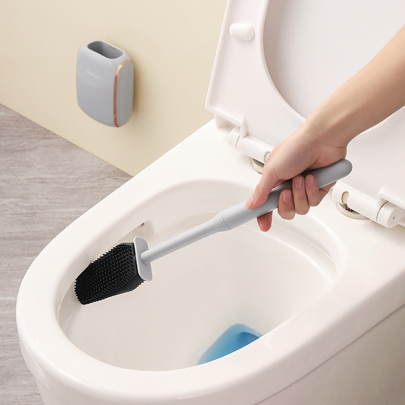 Elegant Wall-Mounted Toilet Brush Set with Base