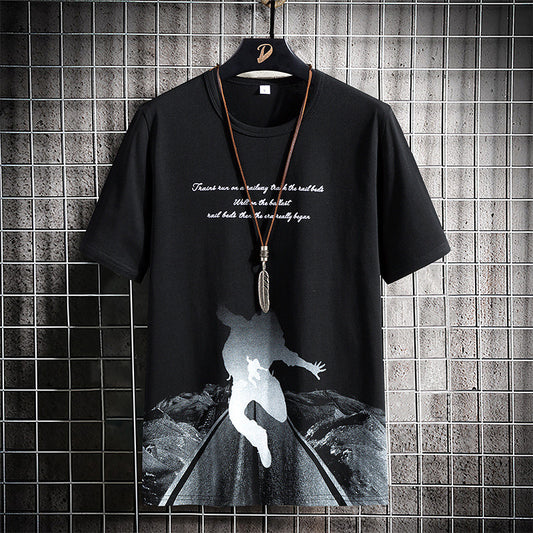 Men's Summer Short Sleeve Cotton T-Shirt (Casual Style)