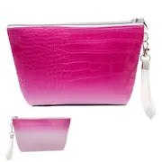 Crocodile Pattern PU Waterproof Makeup Bag with Zipper