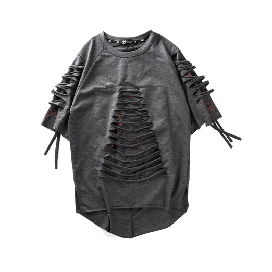 Men's Casual Ripped Short Sleeve Hip Hop T-Shirt