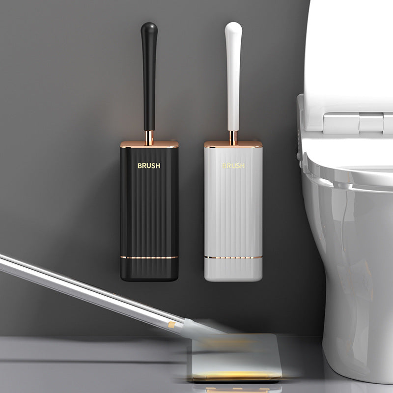 Toilet Brush Set with Silicone Holder for Cleaning