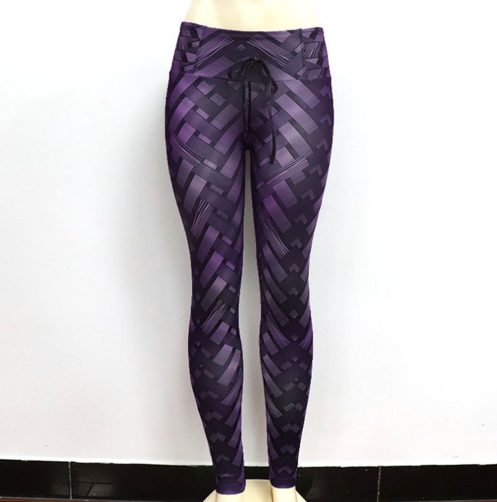 High Waist Printed Yoga Leggings with Stretch