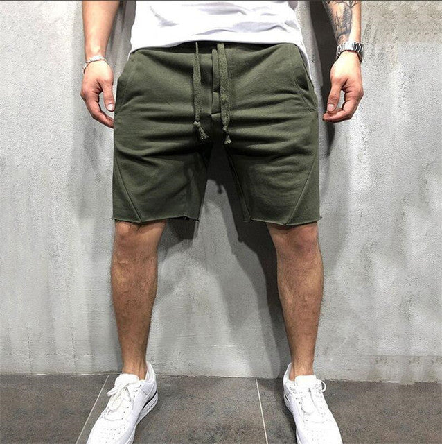 Men's Fitness Solid Color Running Shorts
