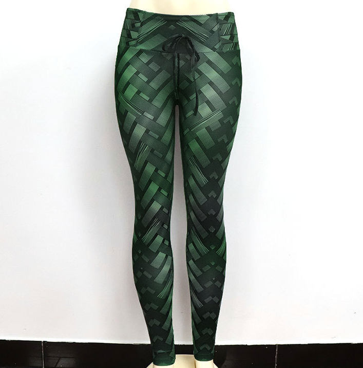High Waist Printed Yoga Leggings with Stretch