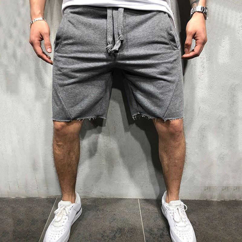 Men's Fitness Solid Color Running Shorts
