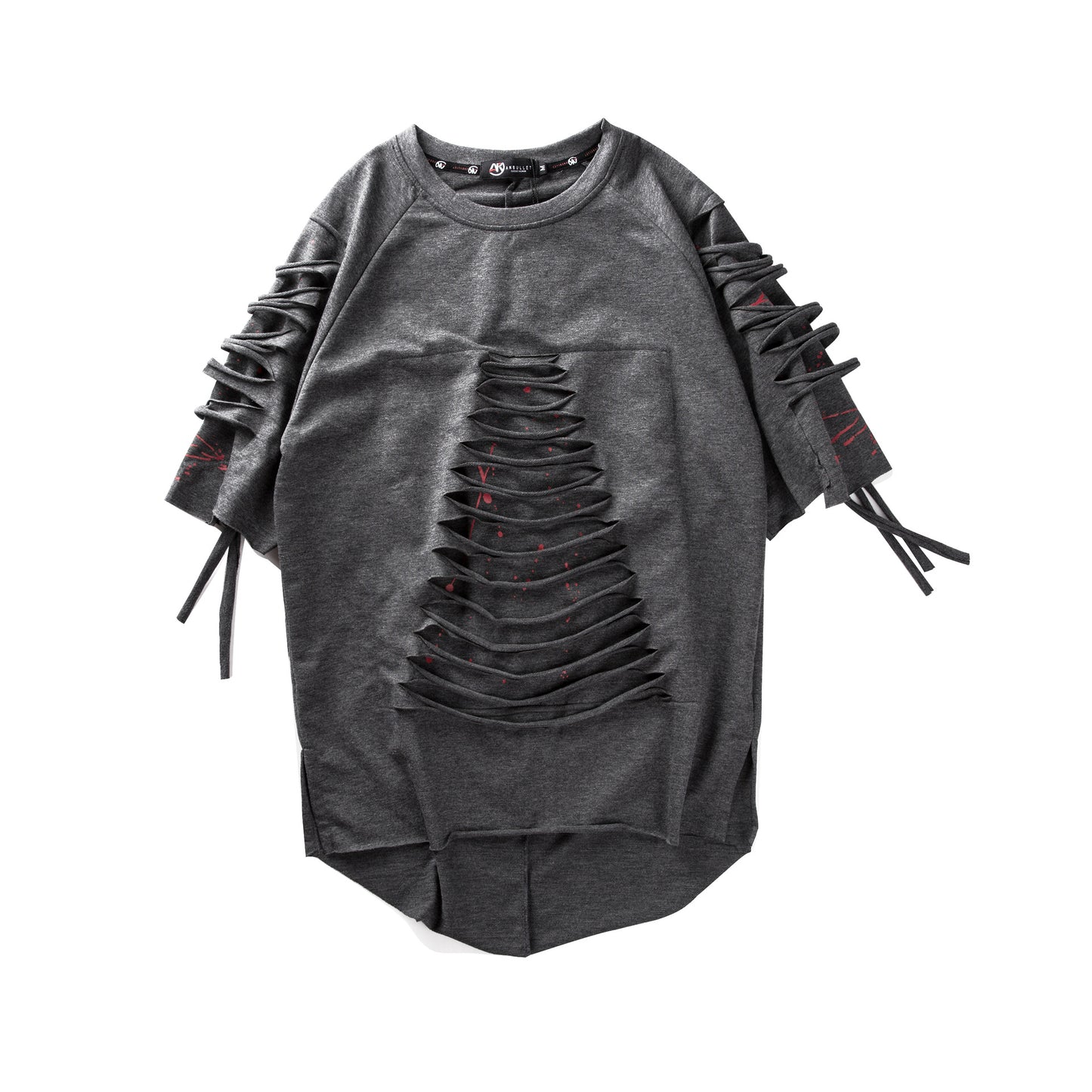 Men's Casual Ripped Short Sleeve Hip Hop T-Shirt