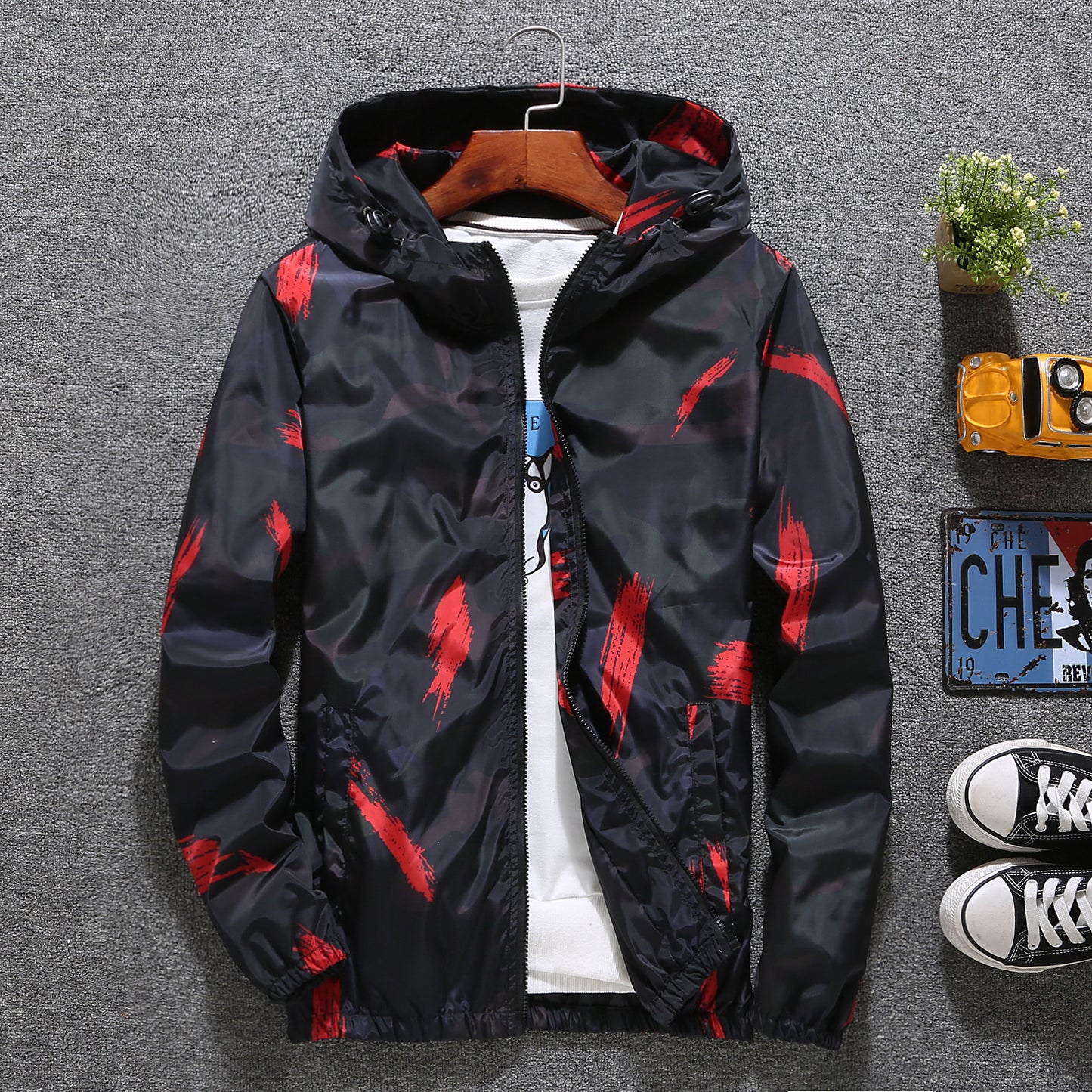 Men's Plus Size Camouflage Jacket - Spring/Fall Style