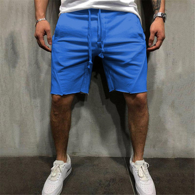 Men's Fitness Solid Color Running Shorts