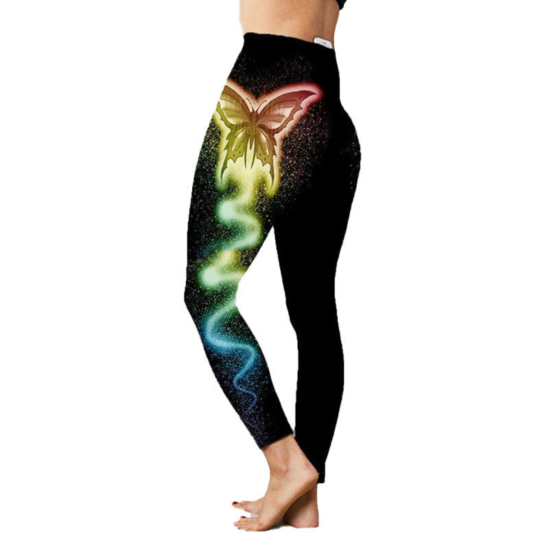 Printed Stretch Slim Yoga Pants for Women