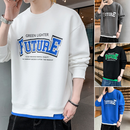 Men's Future Lighter Sweatshirt with Letter Print (One Piece)