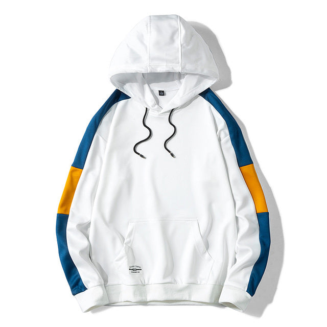 Men's Casual Hoodie Pullover - Solid Color Streetwear
