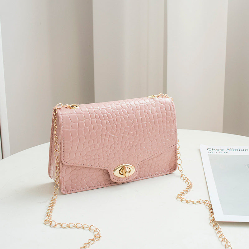 2022 Autumn Winter Crocodile Pattern Chain Shoulder Bag