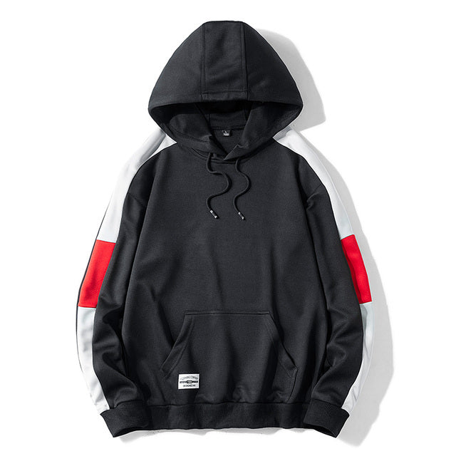 Men's Casual Hoodie Pullover - Solid Color Streetwear