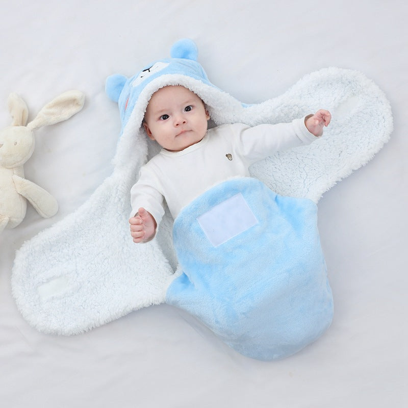 Newborn Baby Swaddle Blanket with Cartoon Design