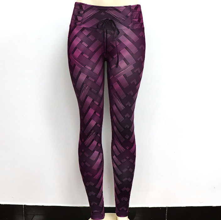 High Waist Printed Yoga Leggings with Stretch