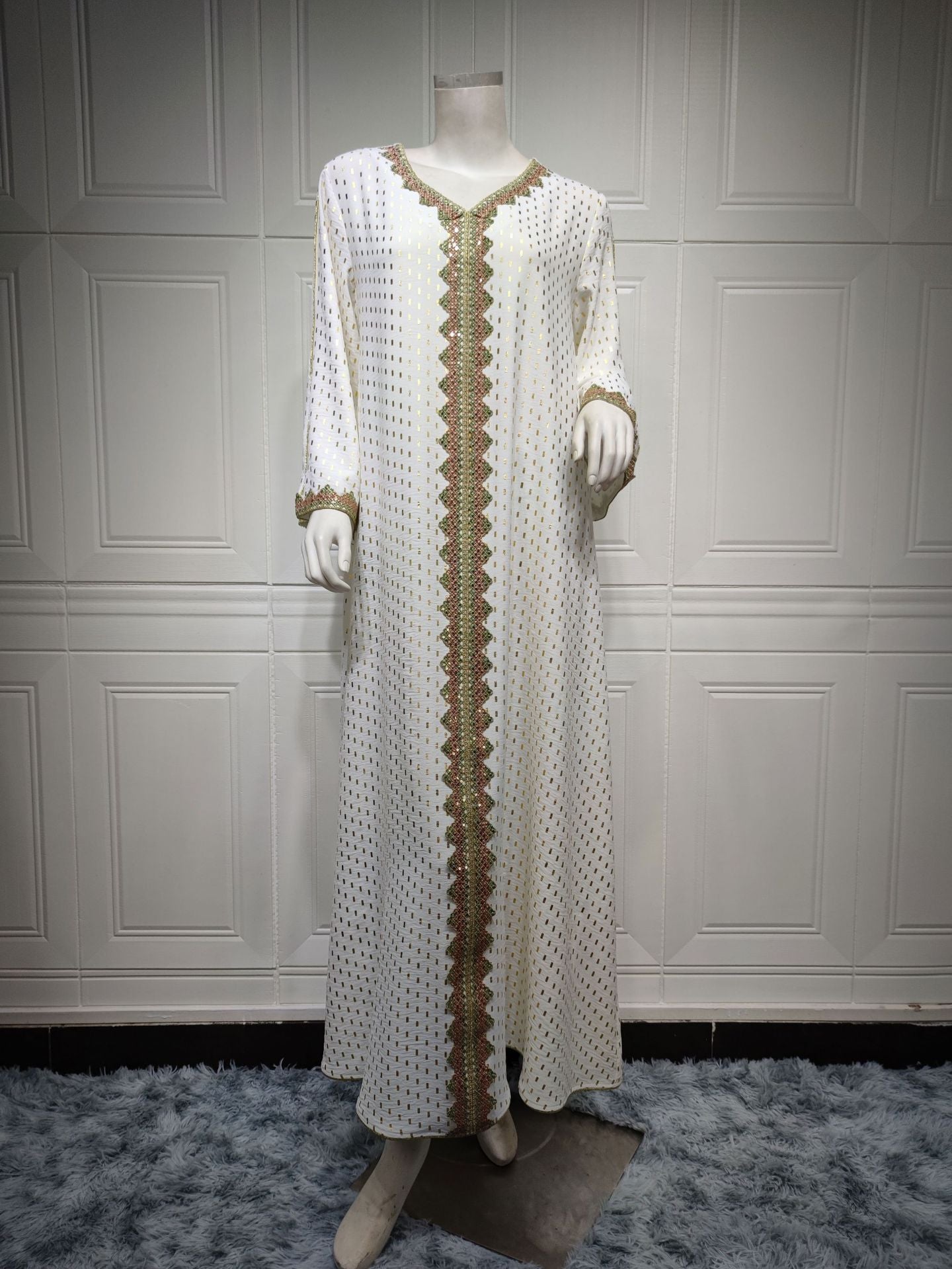 Summer Bronzing Dubai Gown for Muslim Women