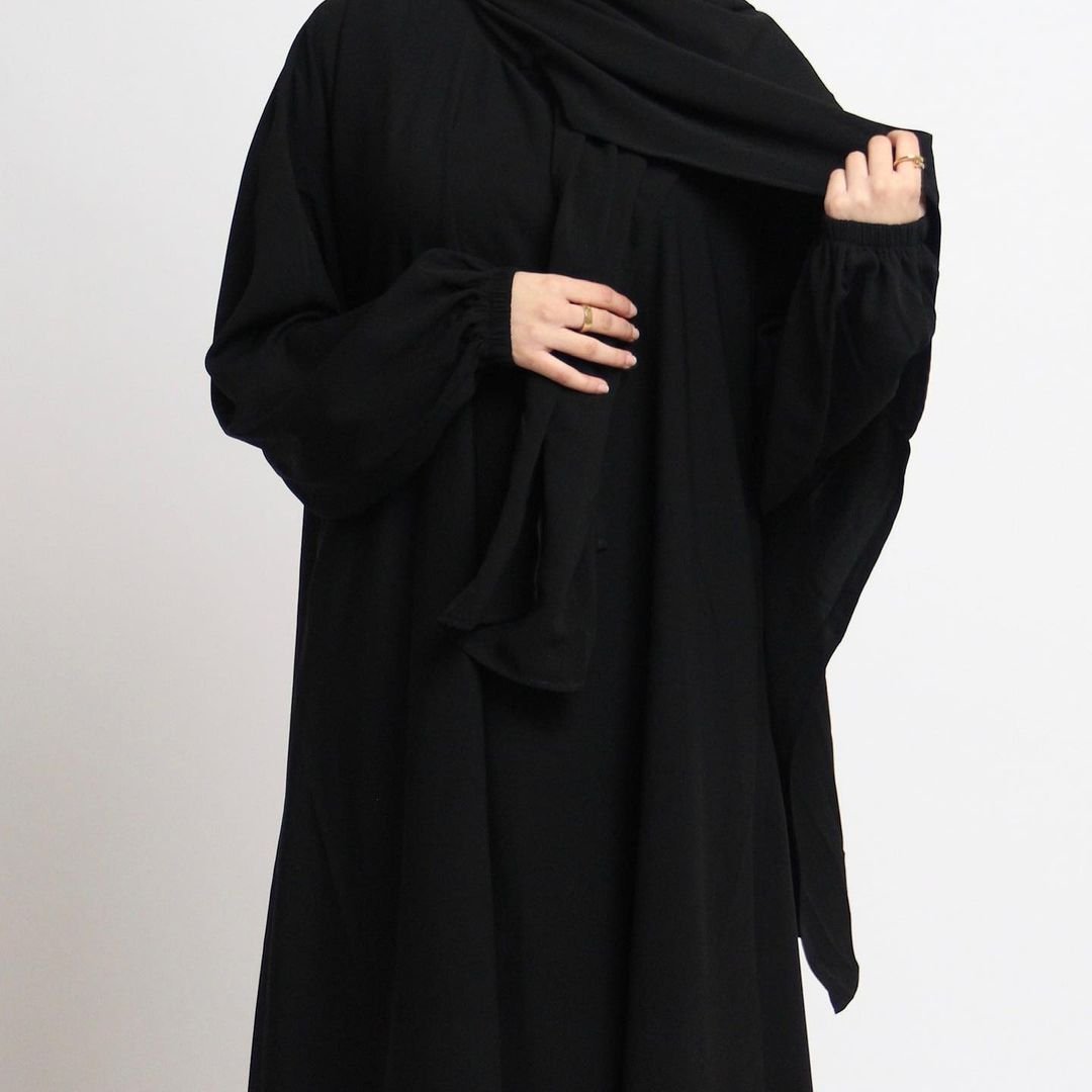 Solid Color Hooded Robe Dress for Muslim Women