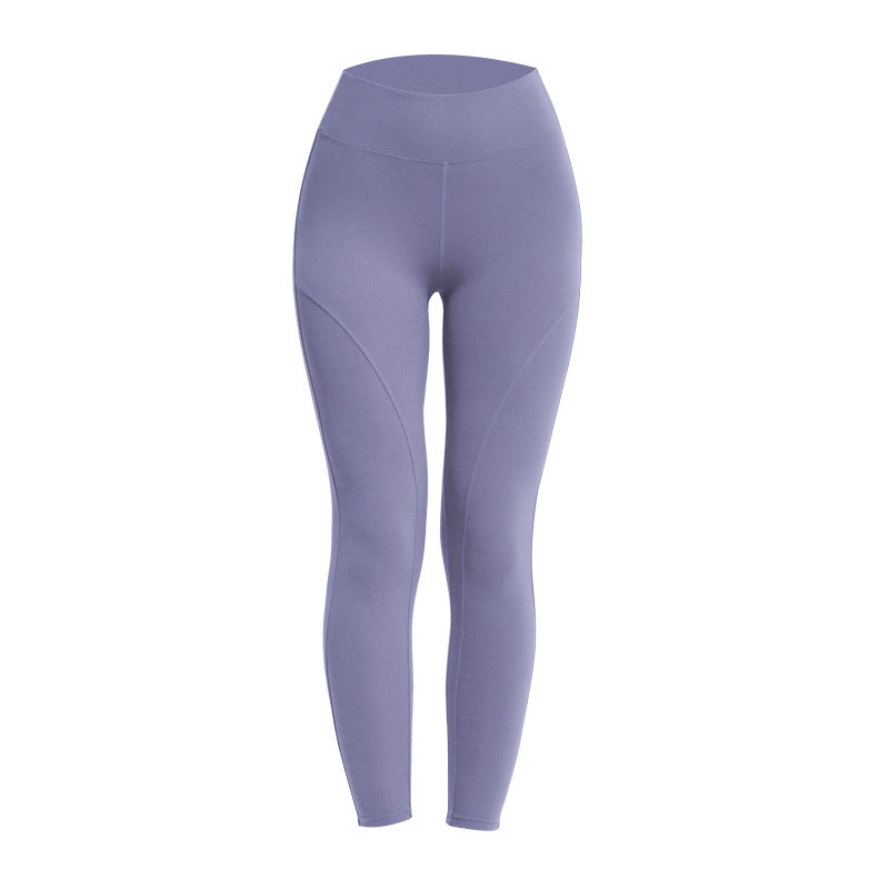 High-Waisted Breathable Stretch Yoga Pants for Running