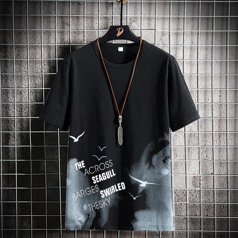 Men's Summer Short Sleeve Cotton T-Shirt (Casual Style)