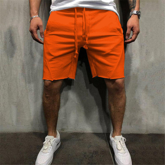 Men's Fitness Solid Color Running Shorts