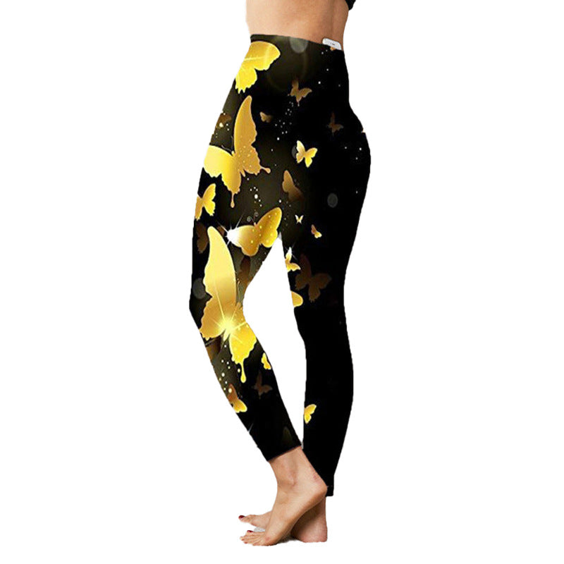 Printed Stretch Slim Yoga Pants for Women