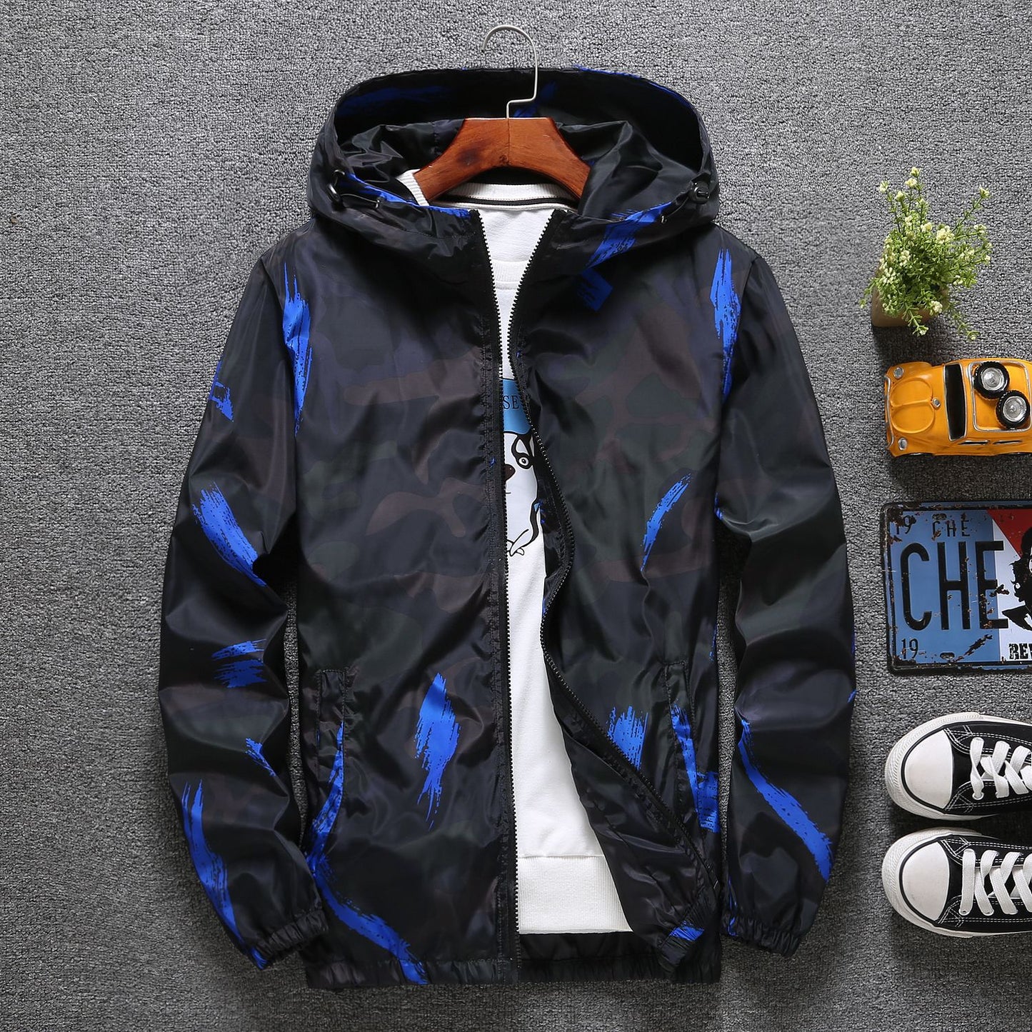 Men's Plus Size Camouflage Jacket - Spring/Fall Style