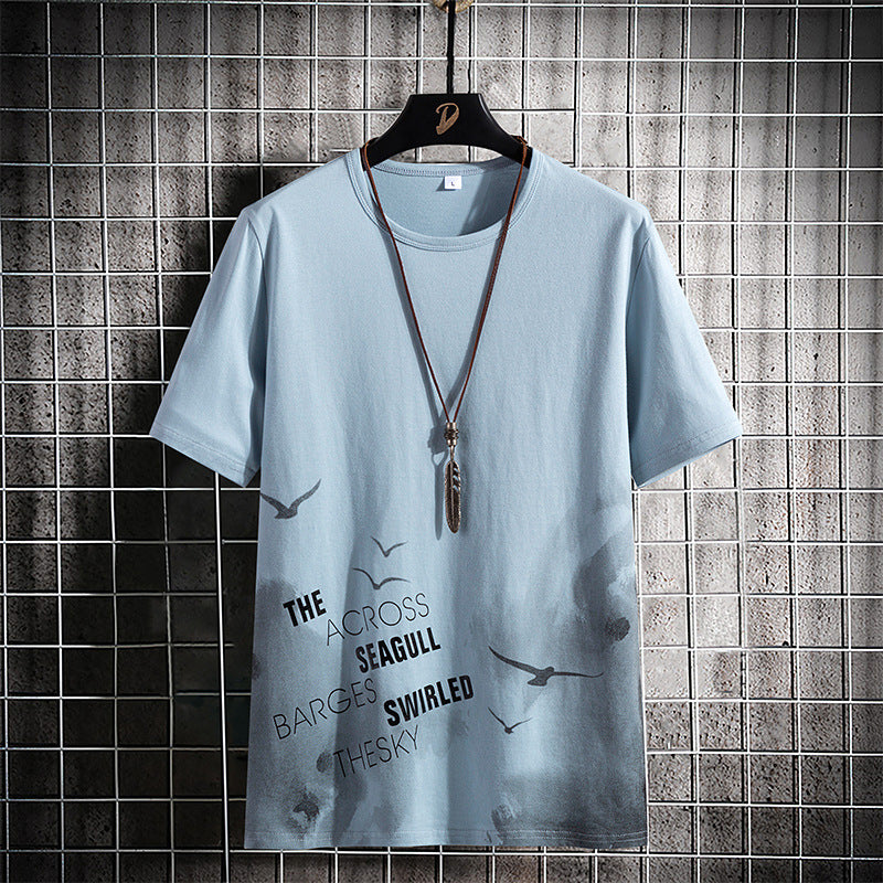 Men's Summer Short Sleeve Cotton T-Shirt (Casual Style)