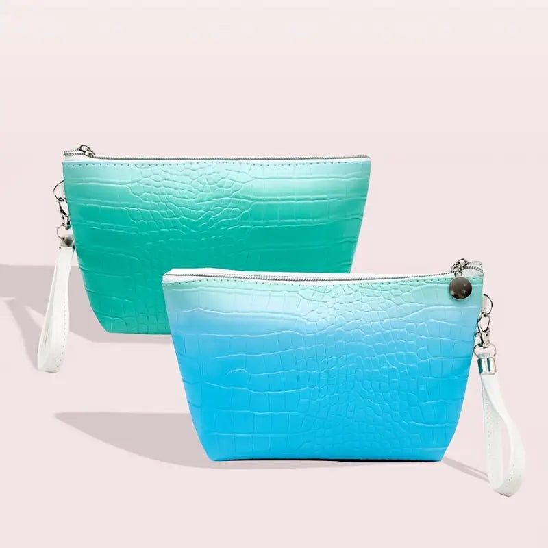 Crocodile Pattern PU Waterproof Makeup Bag with Zipper