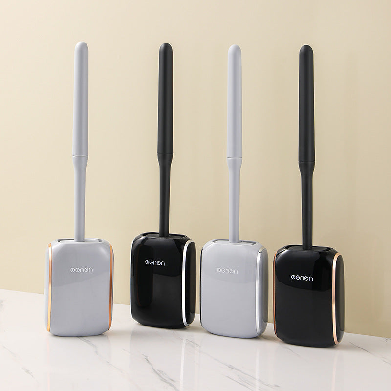 Elegant Wall-Mounted Toilet Brush Set with Base