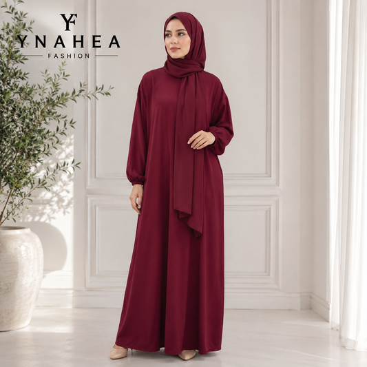 Solid Color Hooded Robe Dress for Muslim Women