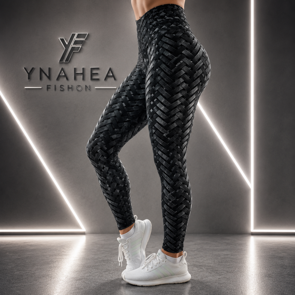 High Waist Printed Yoga Leggings with Stretch