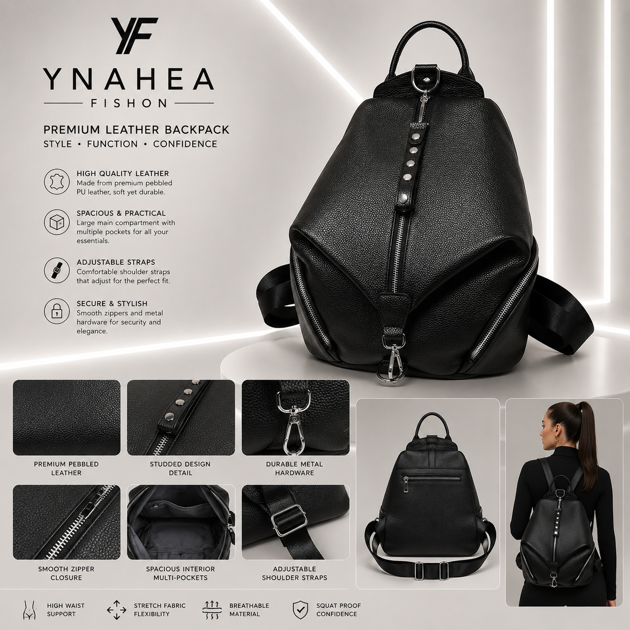 Geneva Women's Anti-Theft Leather Bag